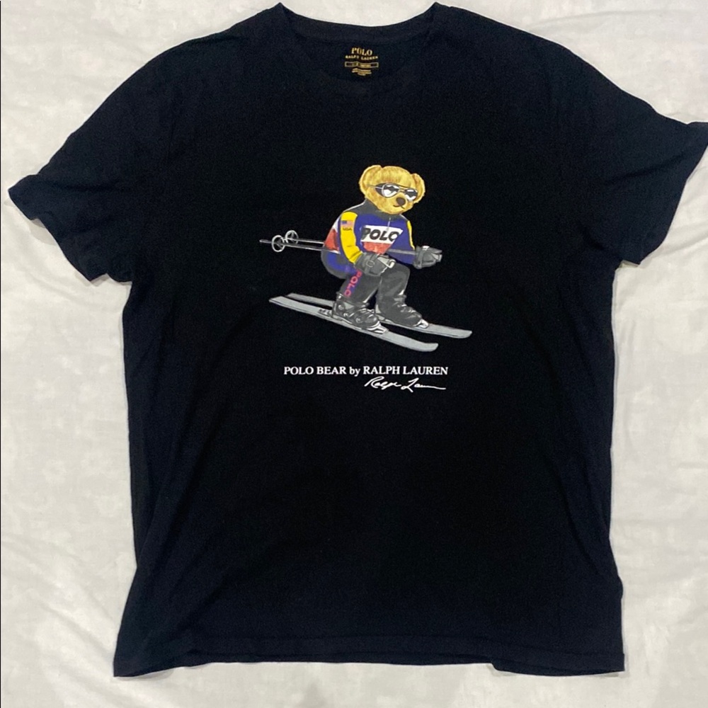 Ralph Lauren Black Skiing Polo Bear Tee